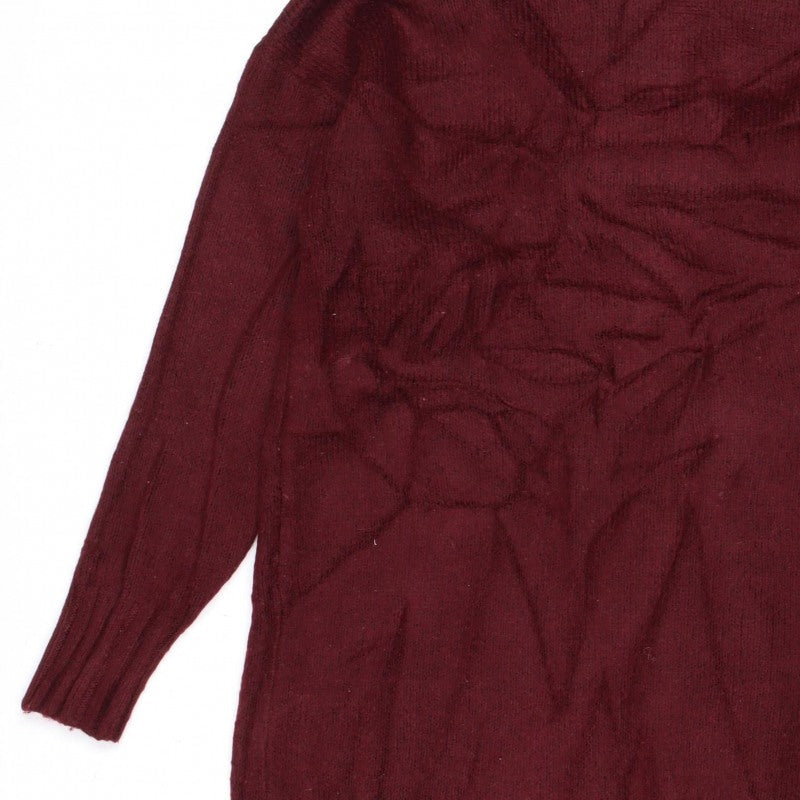 New Look Women’s Red S Cable Knit Roll Neck Jumper Dress