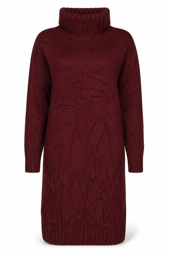 New Look Women’s Red S Cable Knit Roll Neck Jumper Dress