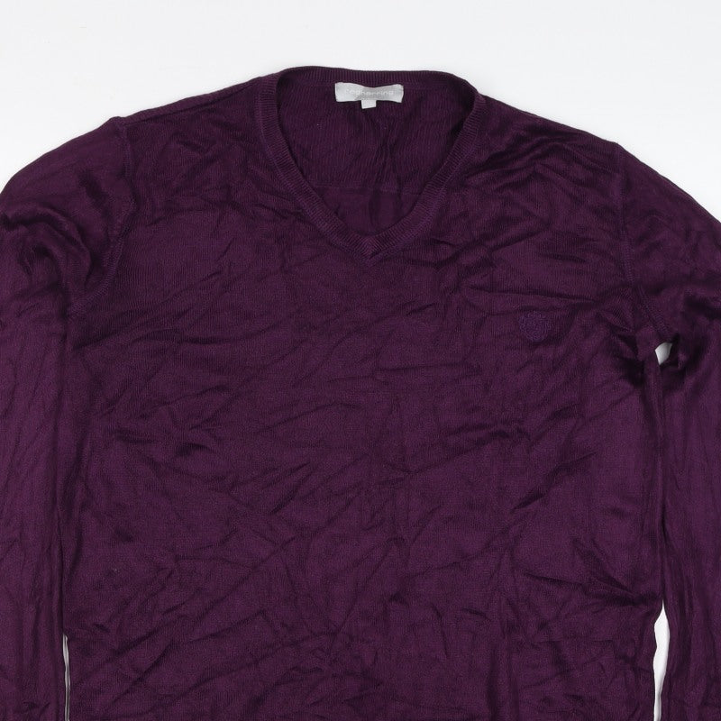 Iceberg Women’s Purple M Fine Knit Logo Pullover Jumper