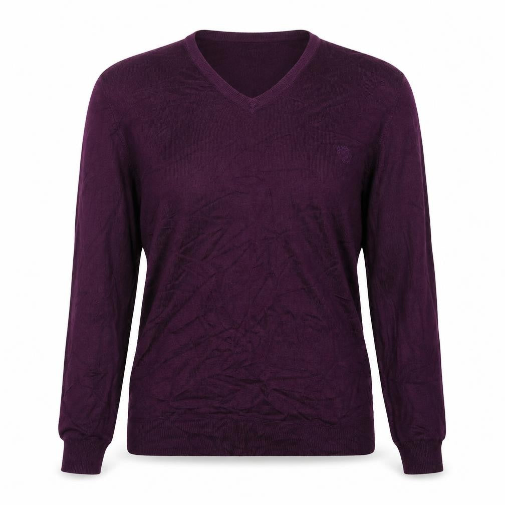 Iceberg Women’s Purple M Fine Knit Logo Pullover Jumper