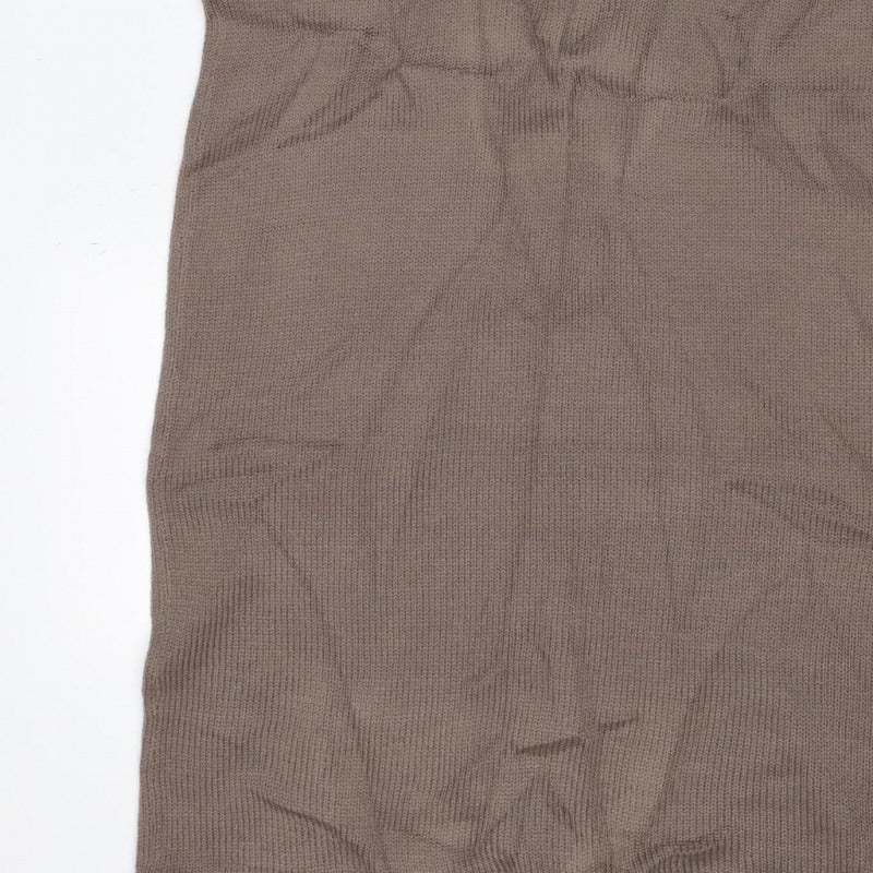 La Redoute Women Brown UK 16 Knee Length Roll Neck Jumper Dress