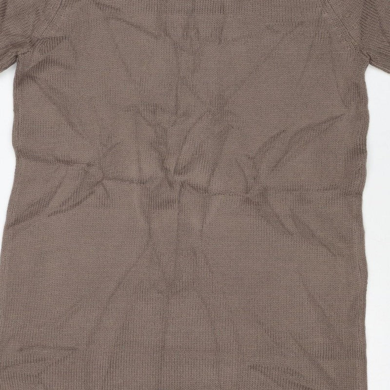 La Redoute Women Brown UK 16 Knee Length Roll Neck Jumper Dress