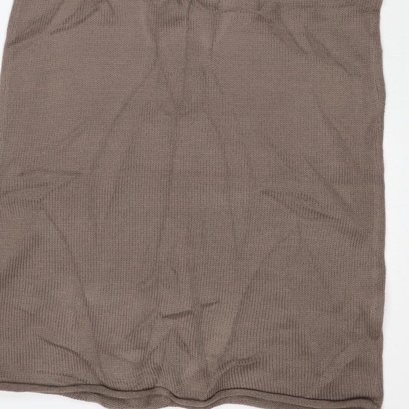 La Redoute Women Brown UK 16 Knee Length Roll Neck Jumper Dress