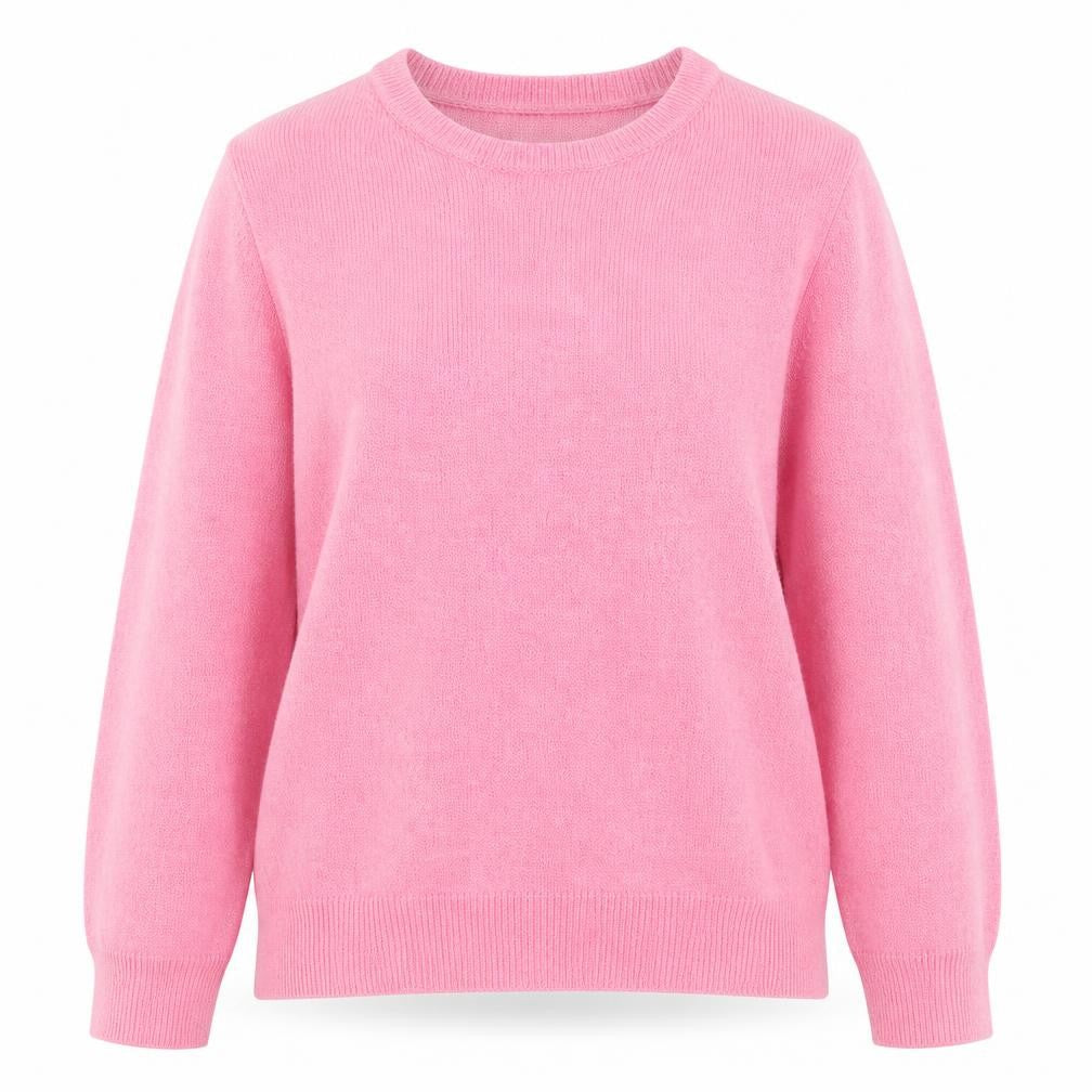 Woolovers Women’s Pink L Crew Neck Long Sleeve Knit Pullover Jumper