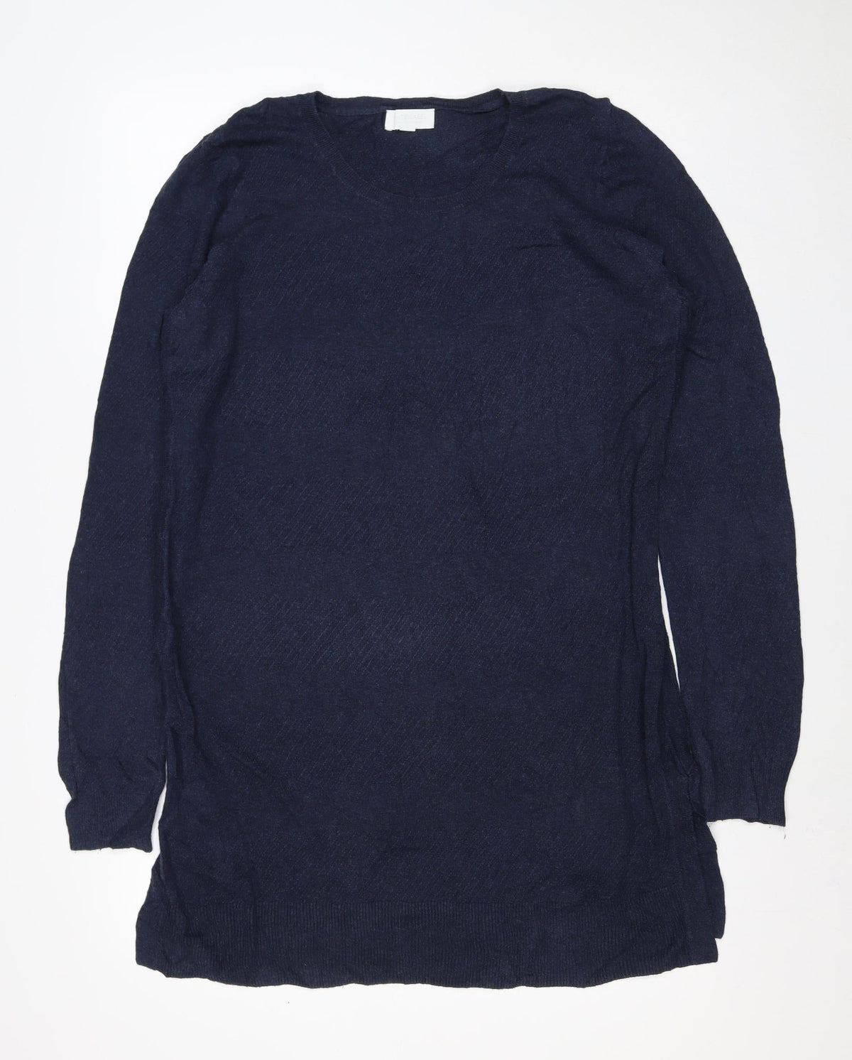 White Label Women’s Navy Size 16 Cotton Modal Wool Crew Neck Jumper