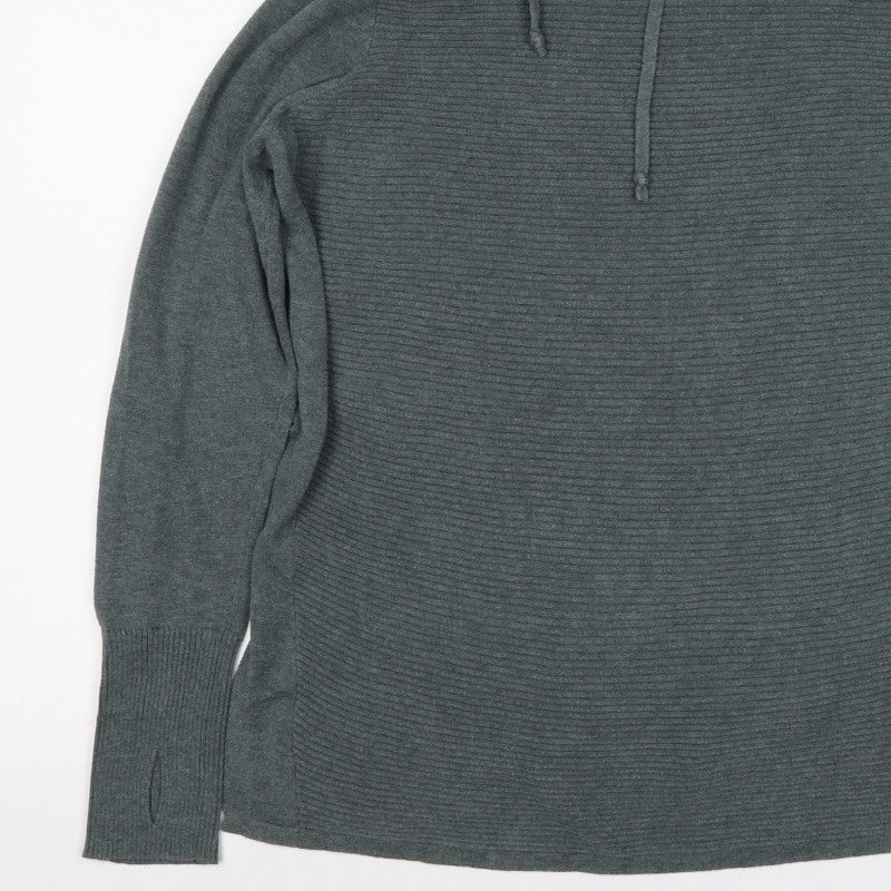 Artisan Women’s Grey XL Cowl Neck Ribbed Knit Pullover Jumper