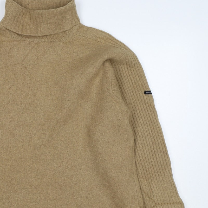 Timberland Women’s Beige XL Lambswool Roll Neck Knit Jumper