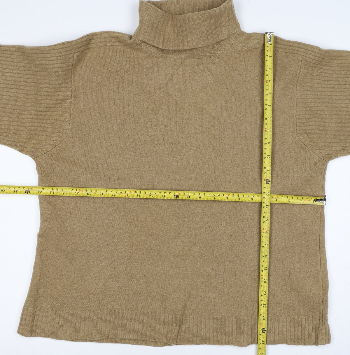 Timberland Women’s Beige XL Lambswool Roll Neck Knit Jumper