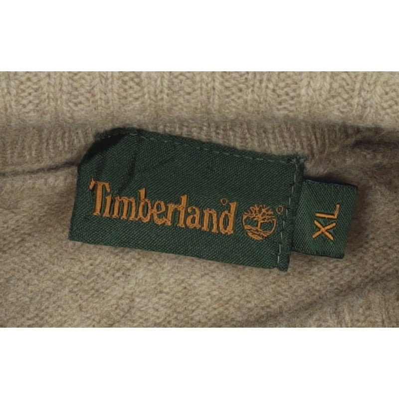 Timberland Women’s Beige XL Lambswool Roll Neck Knit Jumper