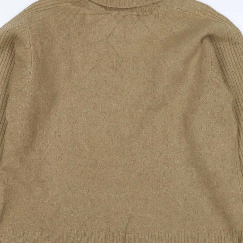 Timberland Women’s Beige XL Lambswool Roll Neck Knit Jumper