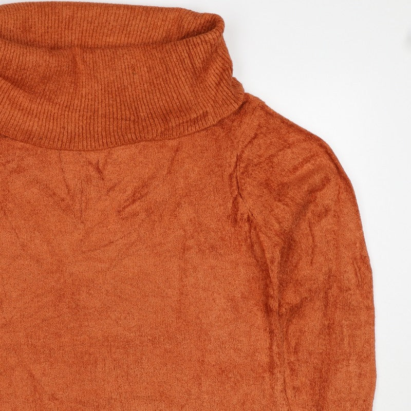 Kiss Collection Women’s Orange Size 8 Roll Neck Knit Pullover Jumper