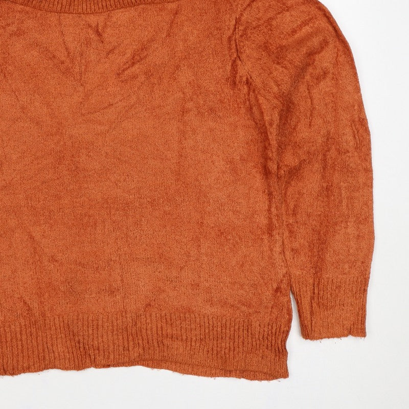 Kiss Collection Women’s Orange Size 8 Roll Neck Knit Pullover Jumper