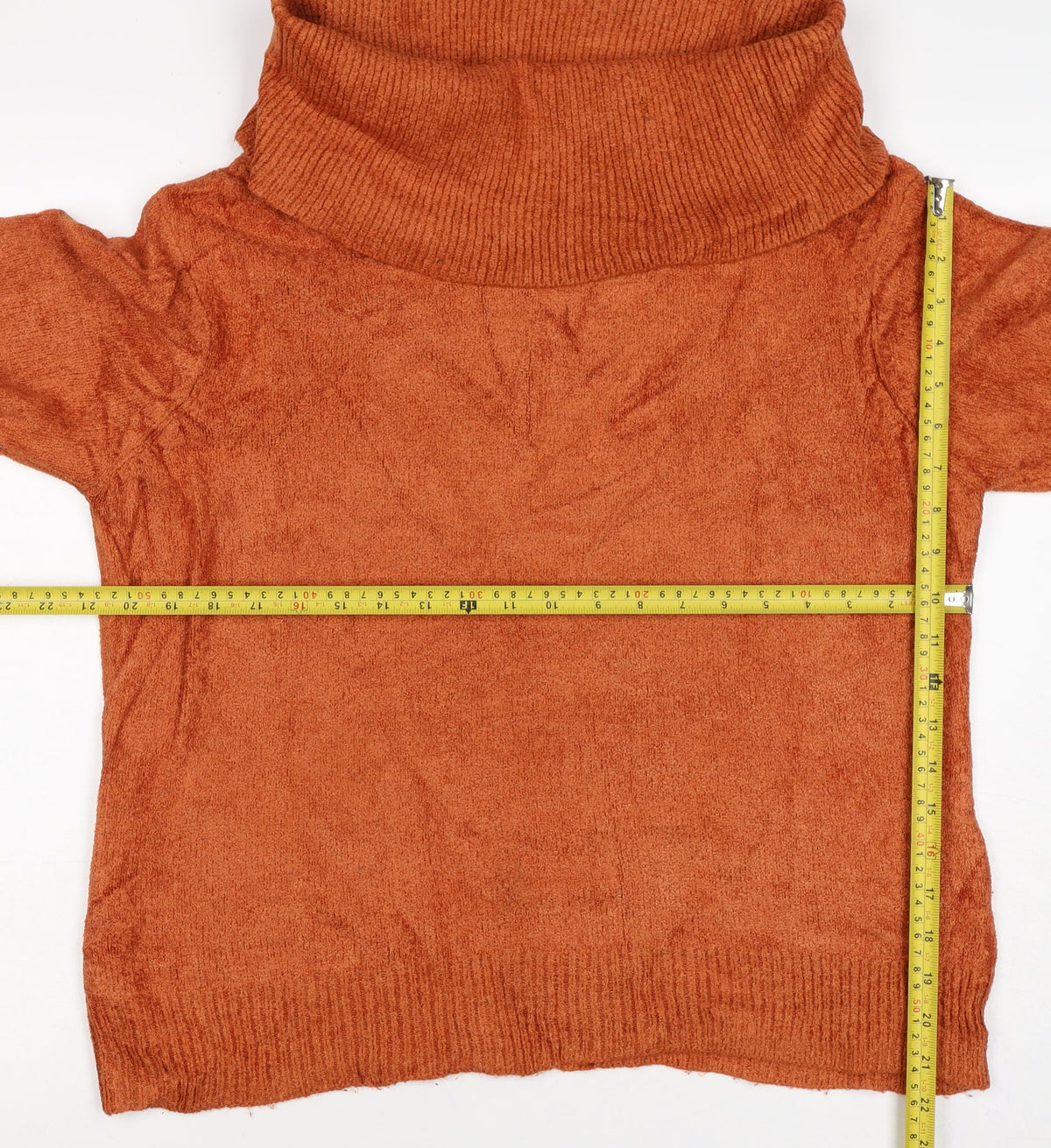 Kiss Collection Women’s Orange Size 8 Roll Neck Knit Pullover Jumper
