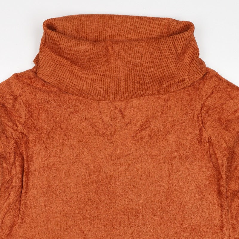 Kiss Collection Women’s Orange Size 8 Roll Neck Knit Pullover Jumper