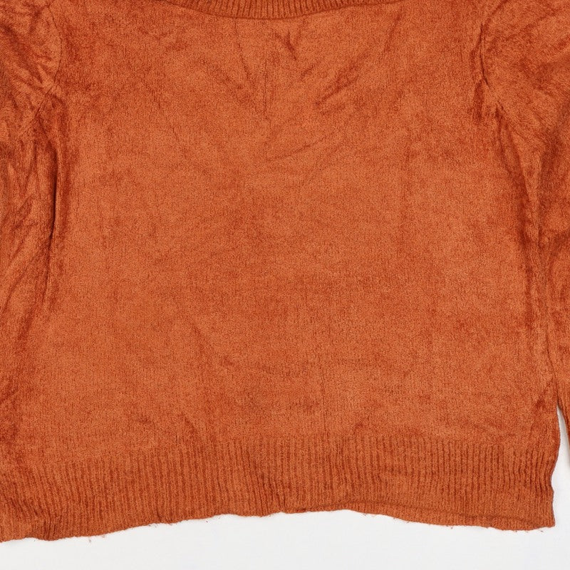 Kiss Collection Women’s Orange Size 8 Roll Neck Knit Pullover Jumper
