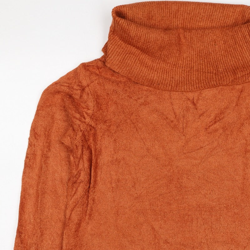 Kiss Collection Women’s Orange Size 8 Roll Neck Knit Pullover Jumper
