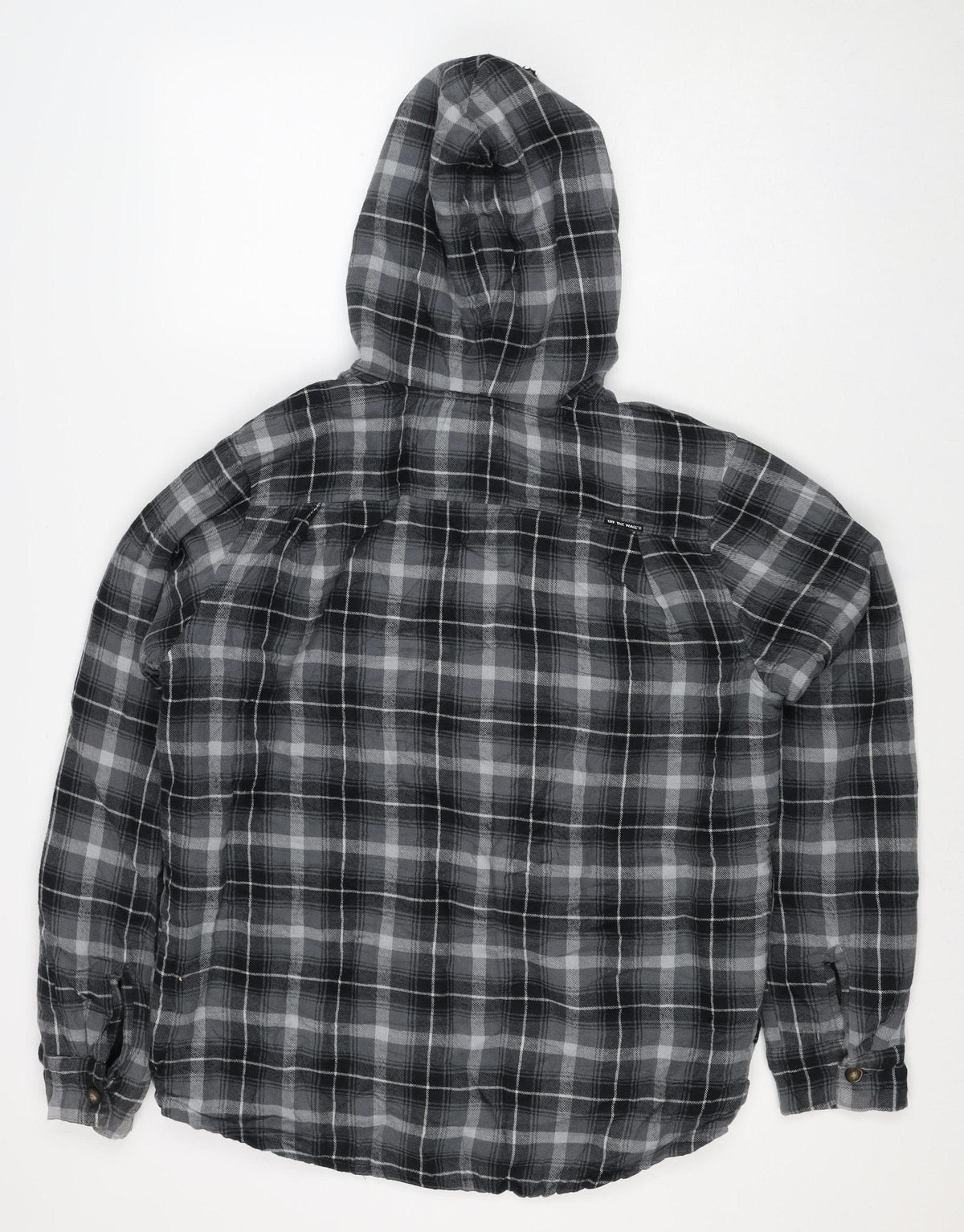 Vans Men’s Grey Plaid Hooded Flannel Lined Jacket Size S