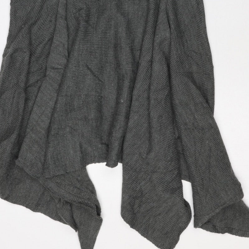 Frock me Women Grey Size 14 Knit Jumper Dress Long Sleeve Button Front