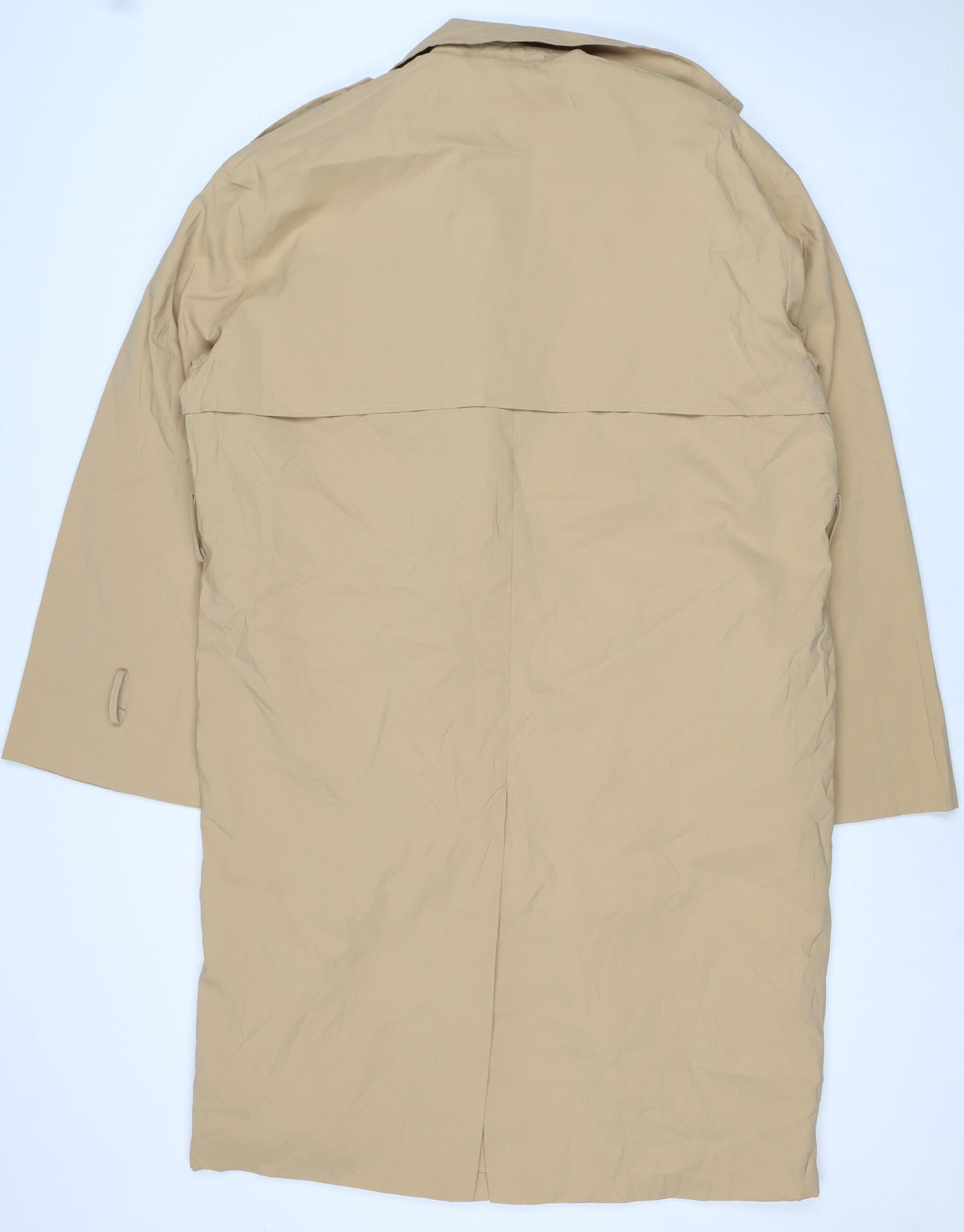 PrettyLittleThing Women’s Beige UK 12 Long Double Breasted Trench Coat