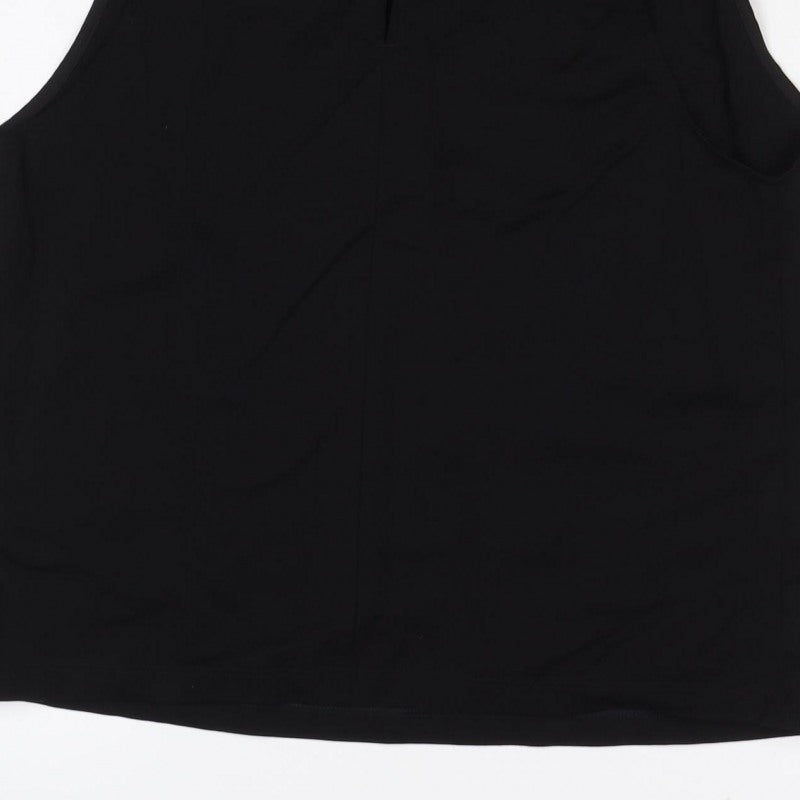 Autograph Women Black UK 10 Basic High Neck Sleeveless Stretch Bodysuit