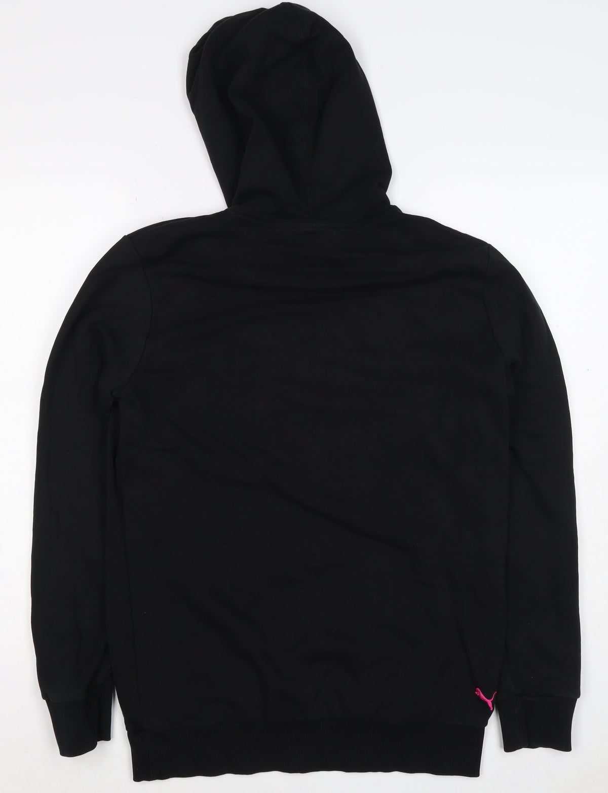 Puma Women’s Black UK 14 Pullover Hoodie Logo Kangaroo Pocket