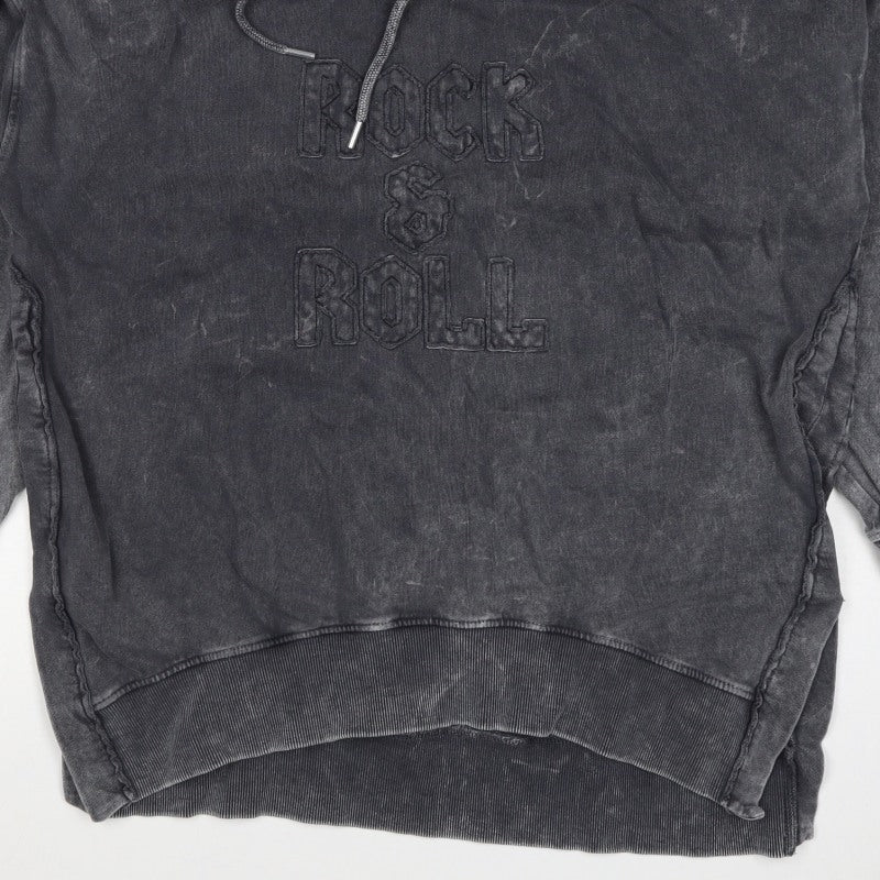 Seint Women’s Black M Rock & Roll Embroidered Pullover Hoodie