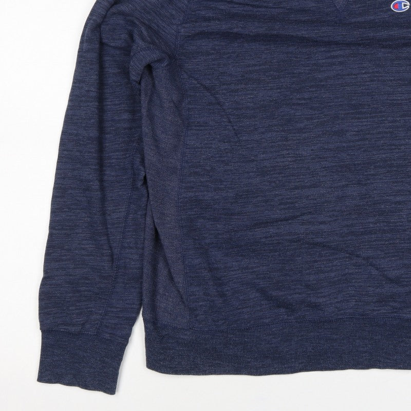 Champion Men’s Blue L Logo Crew Neck Pullover Sweatshirt