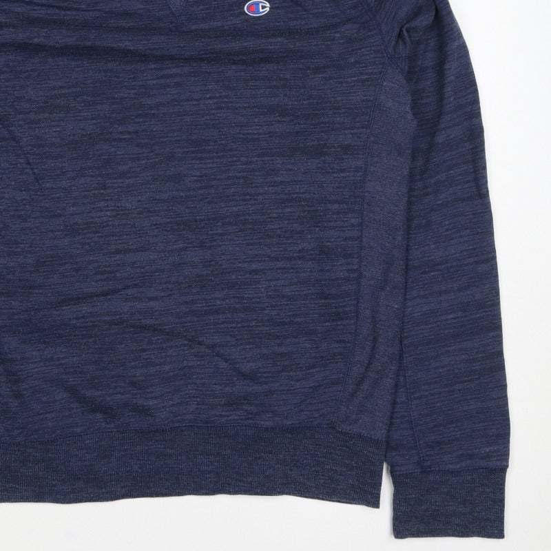 Champion Men’s Blue L Logo Crew Neck Pullover Sweatshirt