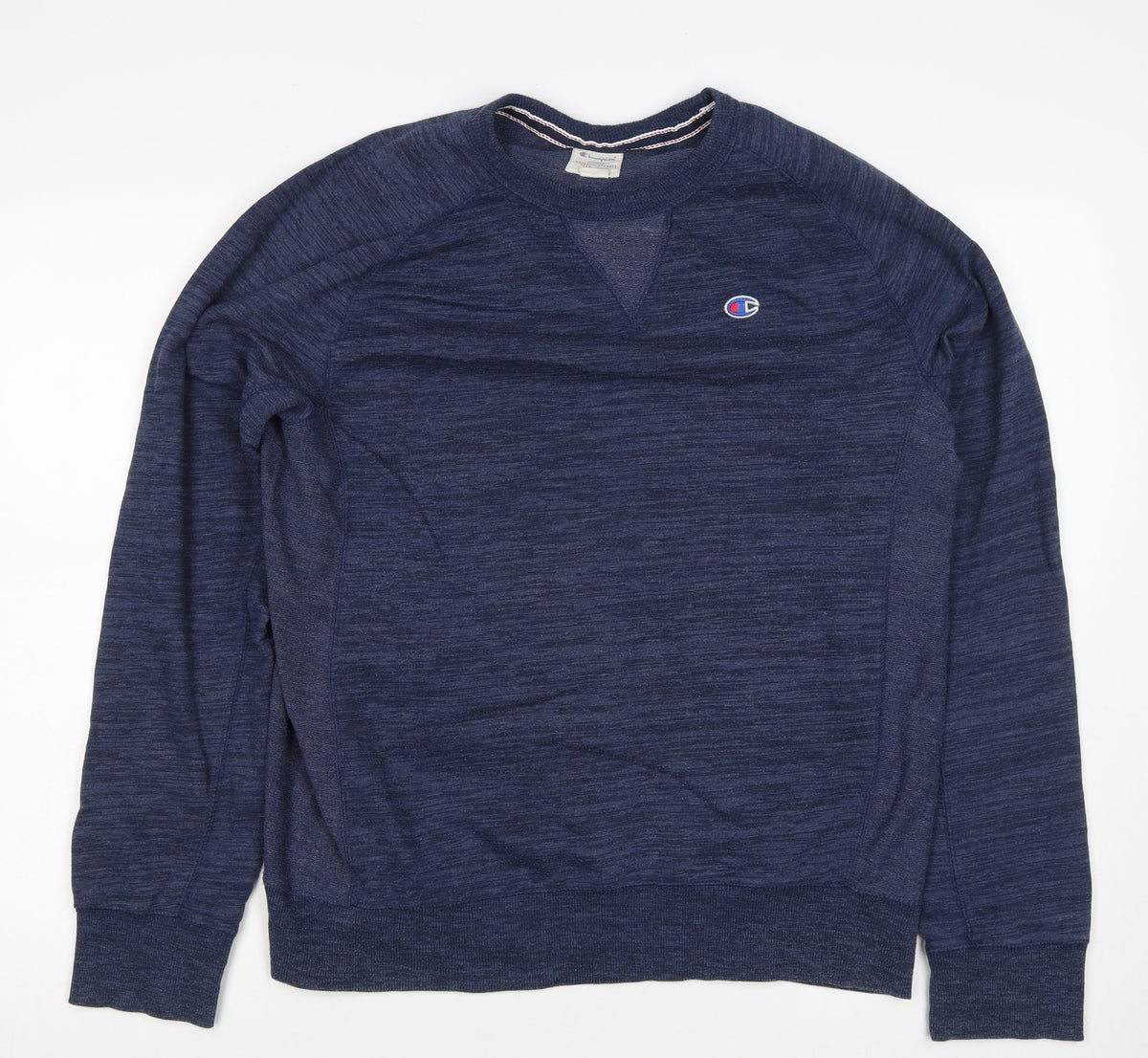 Champion Men’s Blue L Logo Crew Neck Pullover Sweatshirt
