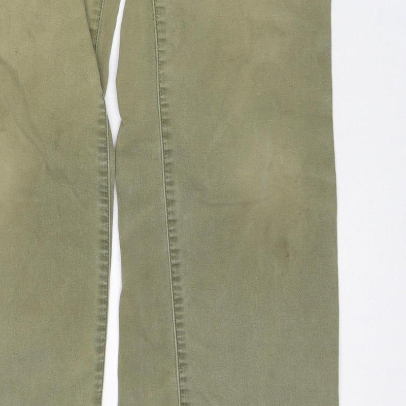 Timberland Women’s Green Bootcut Jeans Size 8 Logo 5 Pocket