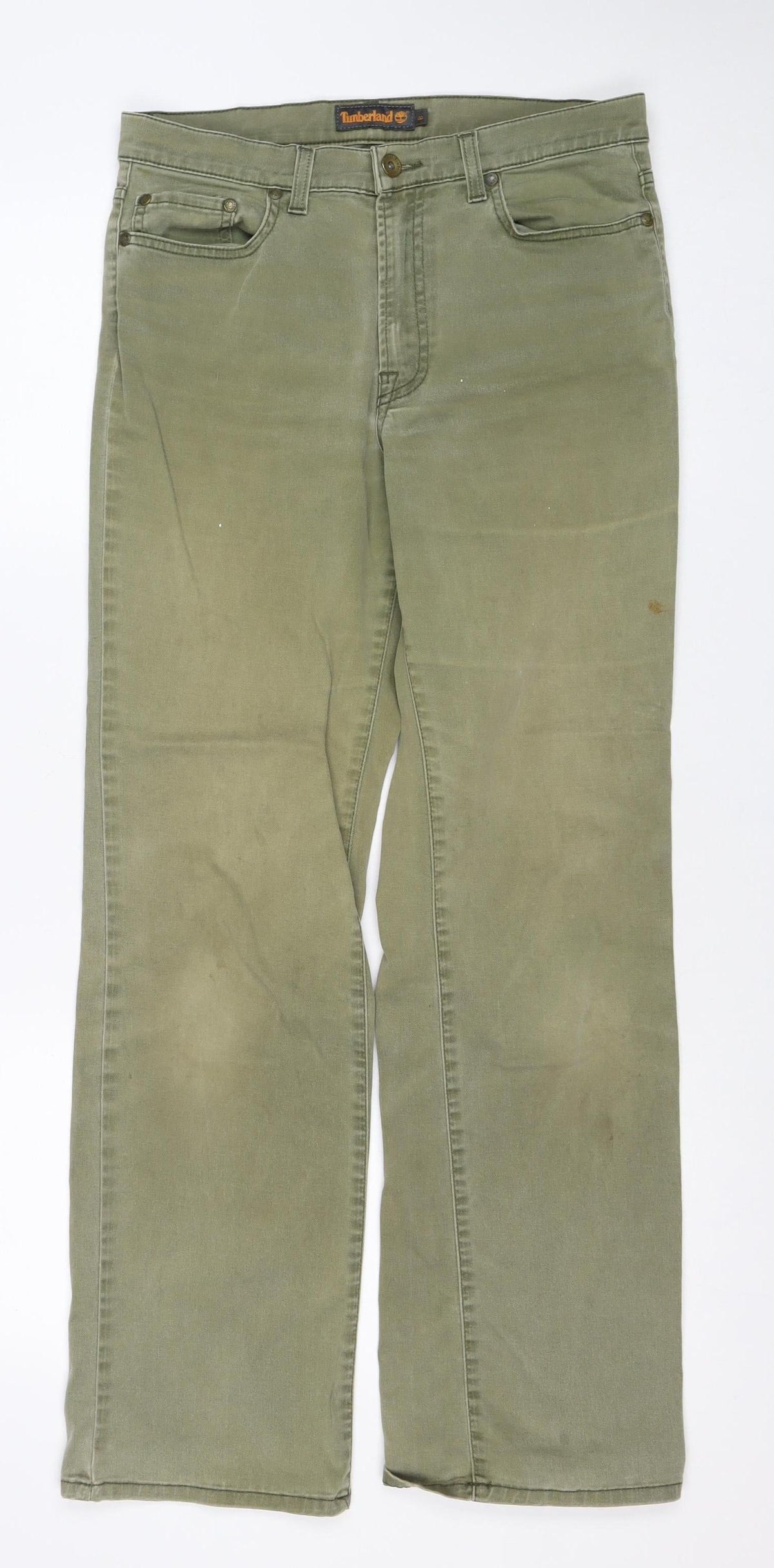 Timberland Women’s Green Bootcut Jeans Size 8 Logo 5 Pocket