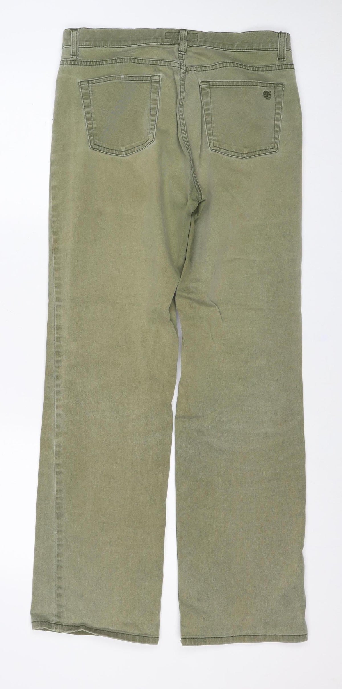 Timberland Women’s Green Bootcut Jeans Size 8 Logo 5 Pocket