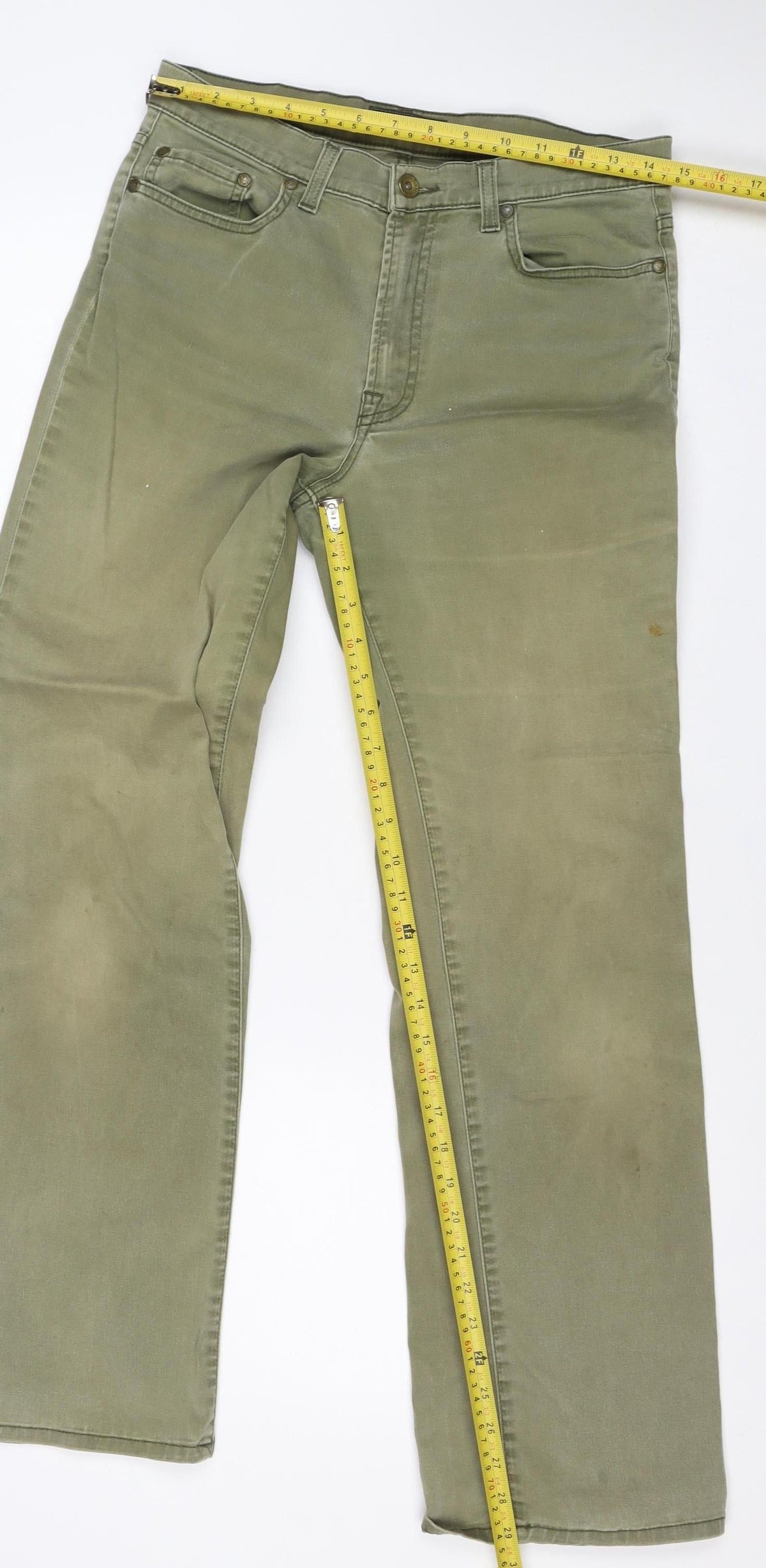 Timberland Women’s Green Bootcut Jeans Size 8 Logo 5 Pocket