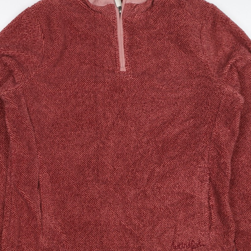 Weird Fish Women’s Pink Size 12 1/4 Zip Fleece Sweatshirt