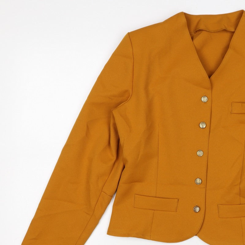 Classic Woman Women’s Orange Size 12 Five-Button Blazer Smart Jacket