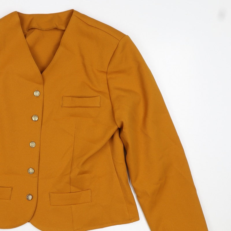 Classic Woman Women’s Orange Size 12 Five-Button Blazer Smart Jacket