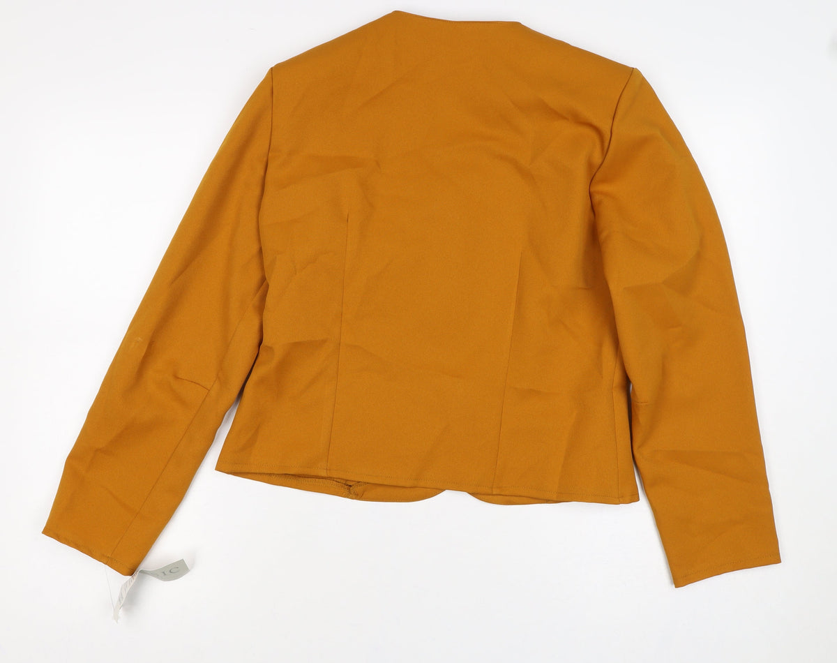 Classic Woman Women’s Orange Size 12 Five-Button Blazer Smart Jacket