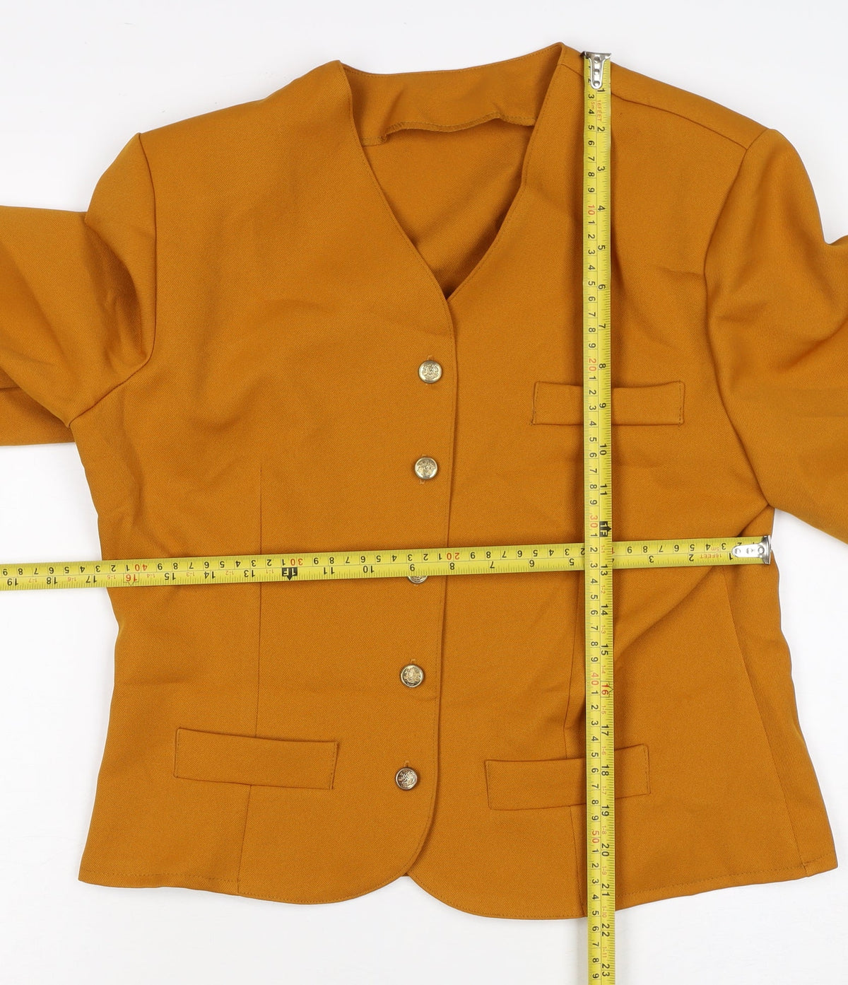 Classic Woman Women’s Orange Size 12 Five-Button Blazer Smart Jacket