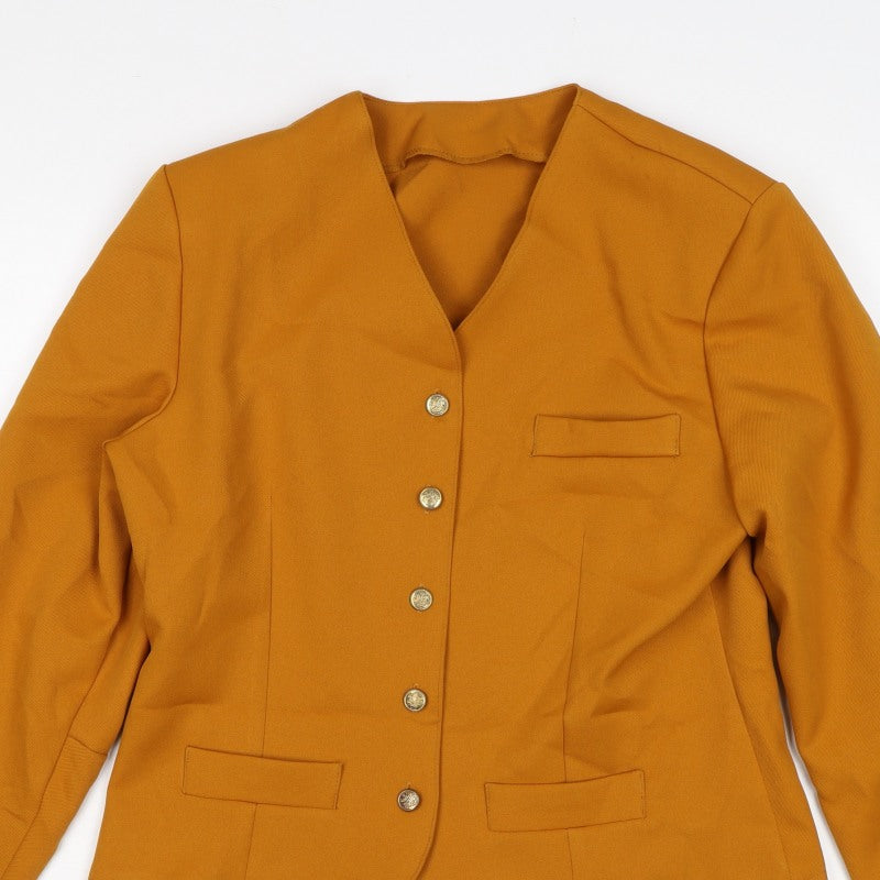 Classic Woman Women’s Orange Size 12 Five-Button Blazer Smart Jacket