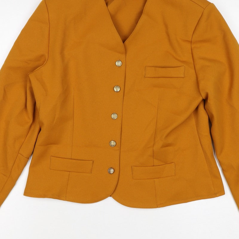 Classic Woman Women’s Orange Size 12 Five-Button Blazer Smart Jacket
