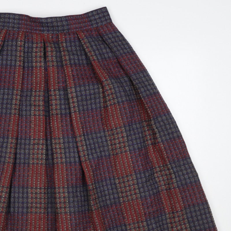 Marks and Spencer Women Multicoloured UK 16 Wool Tweed A-Line Skirt