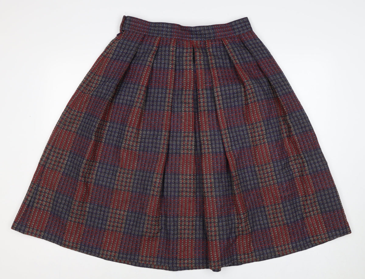 Marks and Spencer Women Multicoloured UK 16 Wool Tweed A-Line Skirt