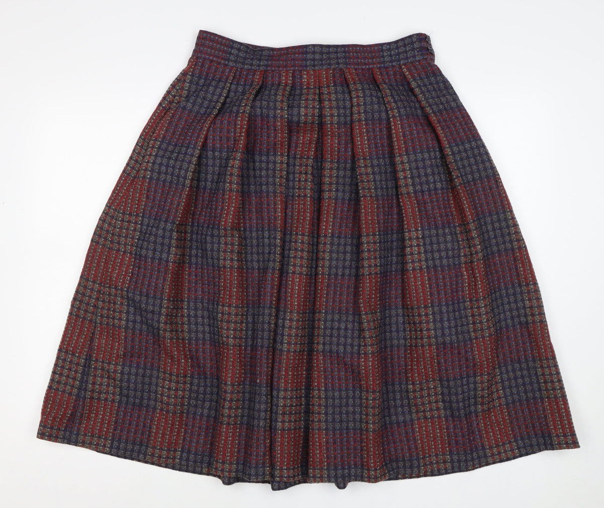 Marks and Spencer Women Multicoloured UK 16 Wool Tweed A-Line Skirt