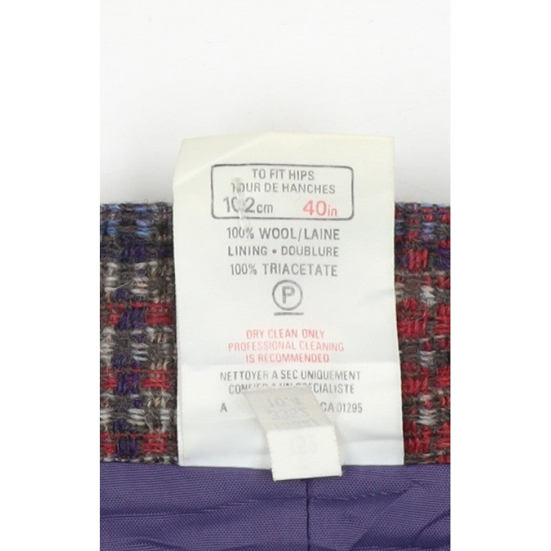 Marks and Spencer Women Multicoloured UK 16 Wool Tweed A-Line Skirt