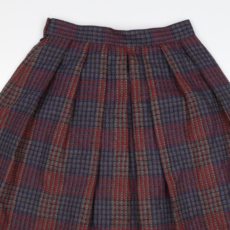 Marks and Spencer Women Multicoloured UK 16 Wool Tweed A-Line Skirt