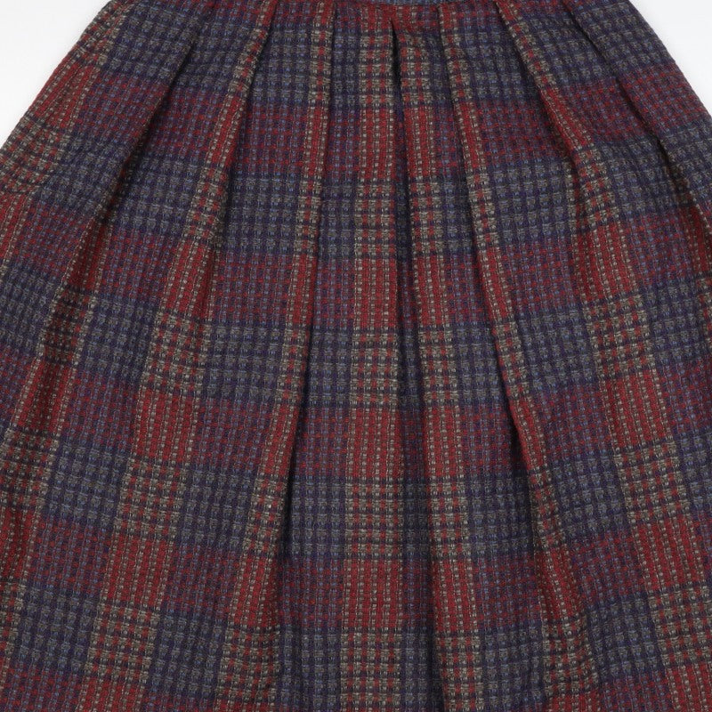Marks and Spencer Women Multicoloured UK 16 Wool Tweed A-Line Skirt