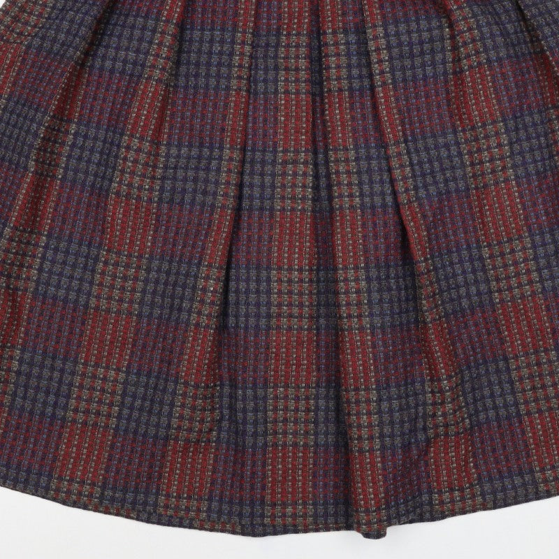 Marks and Spencer Women Multicoloured UK 16 Wool Tweed A-Line Skirt