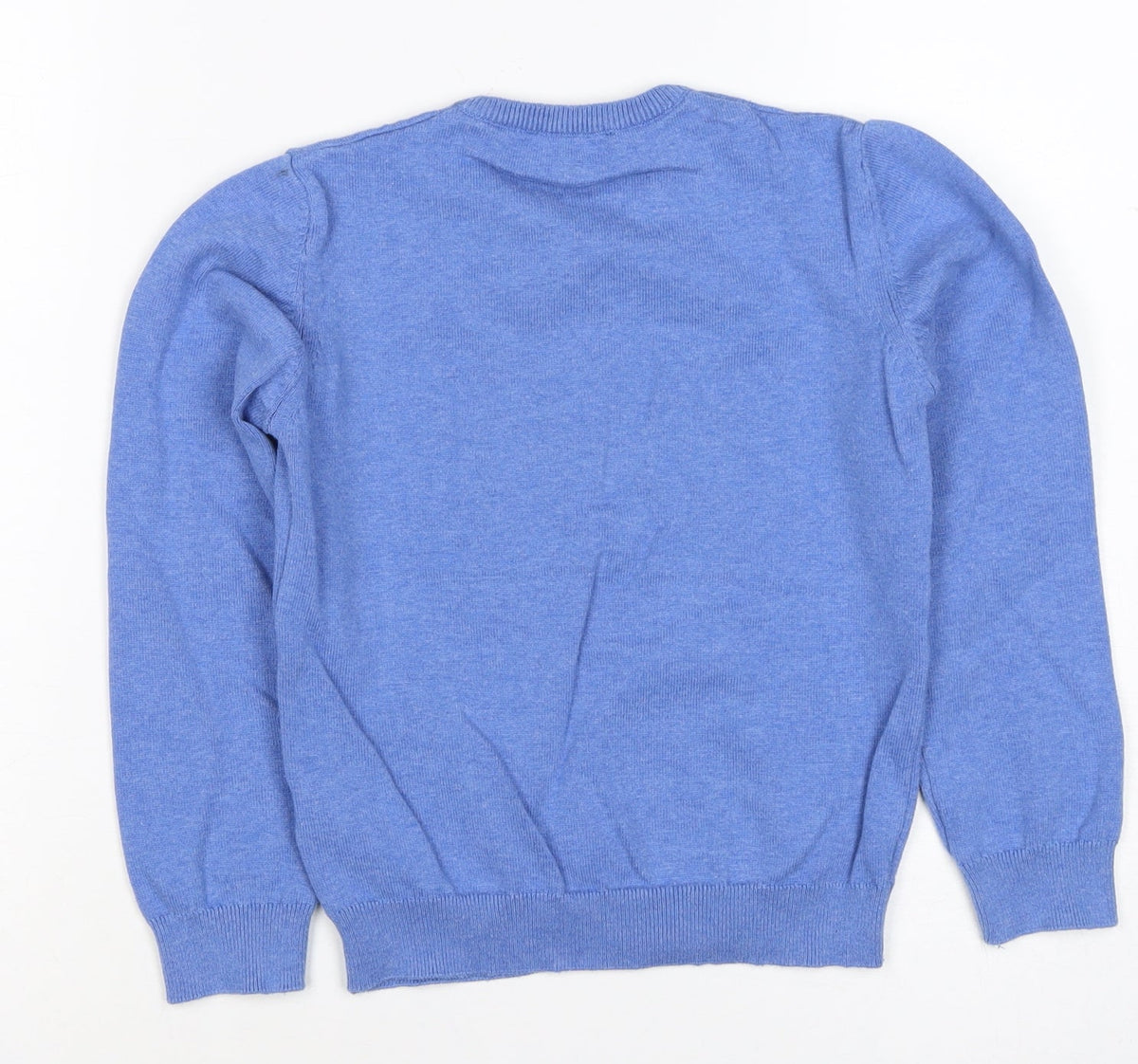 Polo Ralph Lauren Boys Blue V-Neck Cotton Logo Pullover Jumper M
