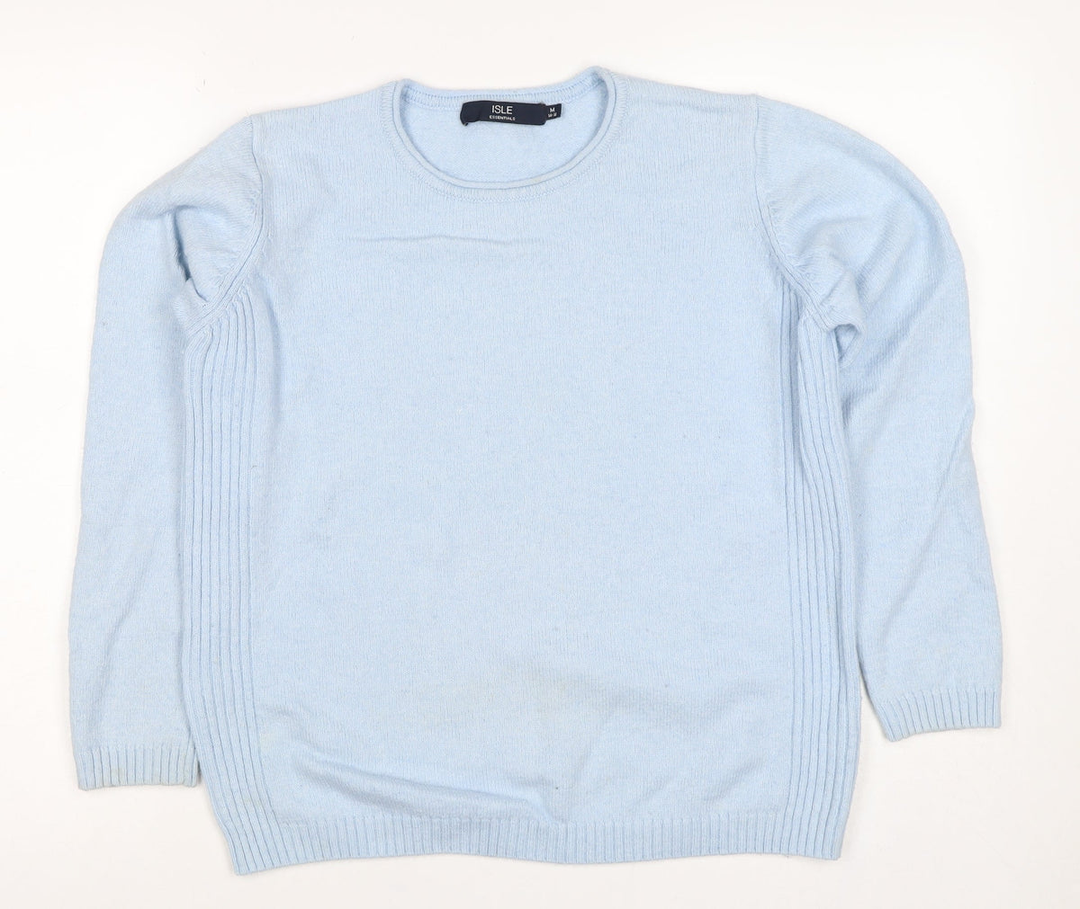 Isle Essentials Women’s Blue Size 14 Round Neck Knit Jumper