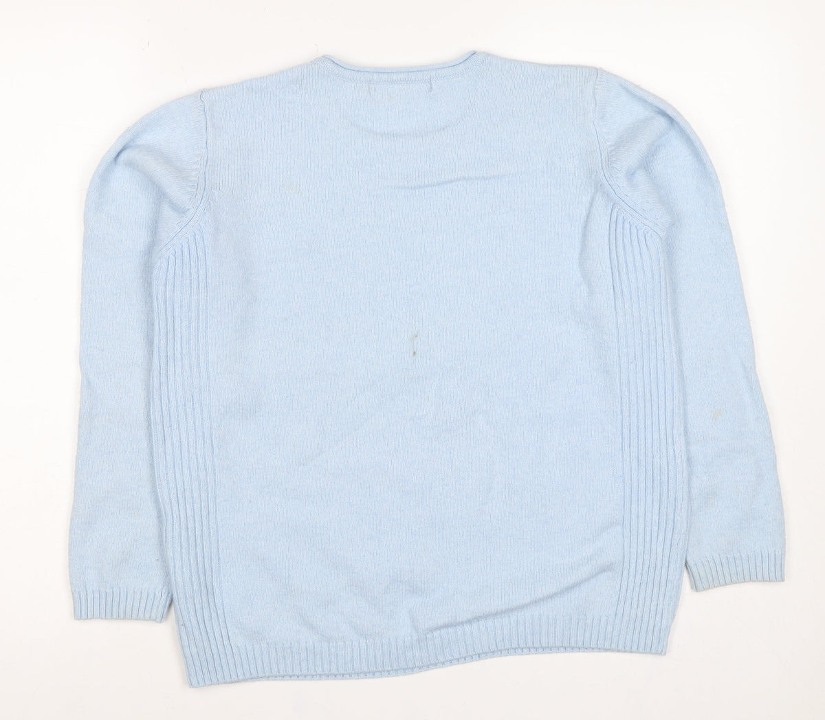 Isle Essentials Women’s Blue Size 14 Round Neck Knit Jumper